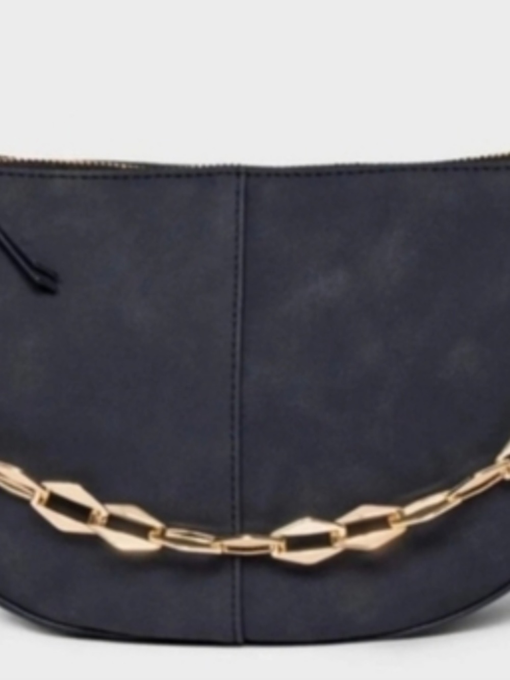 NWT Classic Crescent Shoulder Bag Gold Chain - NAVY BLUE Universal Threads - Picture 2 of 3